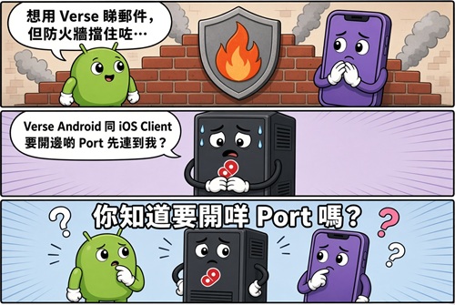 Verse Android/iOS 防火牆要開咩 Port？